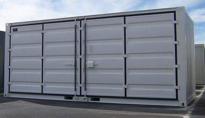 Container de stockage 20 pieds Open Side - Blanc – Image 2