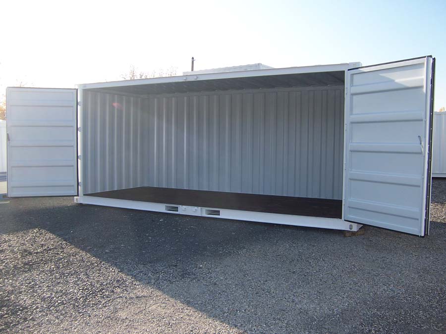Container de stockage 20 pieds Open Side - Blanc – Image 5
