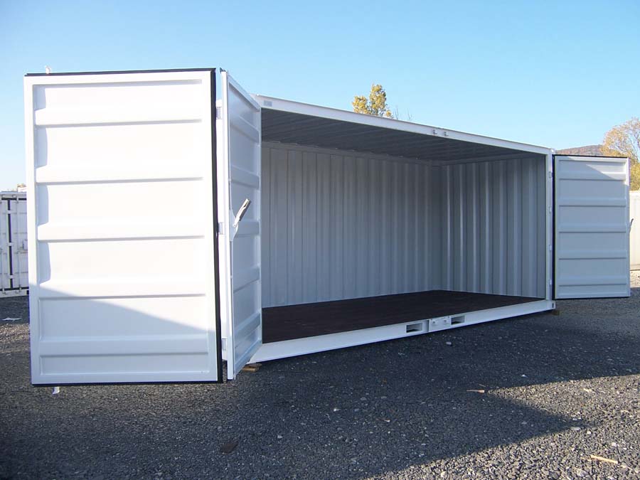 Container de stockage 20 pieds Open Side - Blanc – Image 4