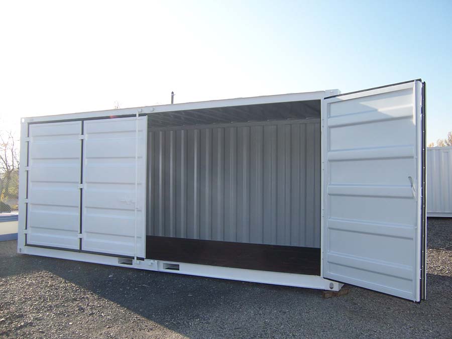 Container de stockage 20 pieds Open Side - Blanc – Image 3